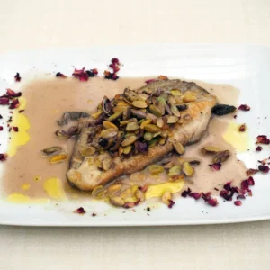Filetto di rombo ai pistacchi