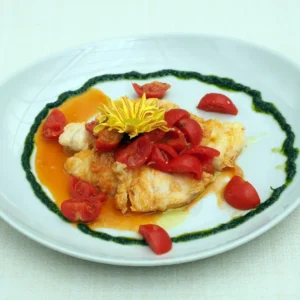 Medaglioni di pescatrice alla mediterranea