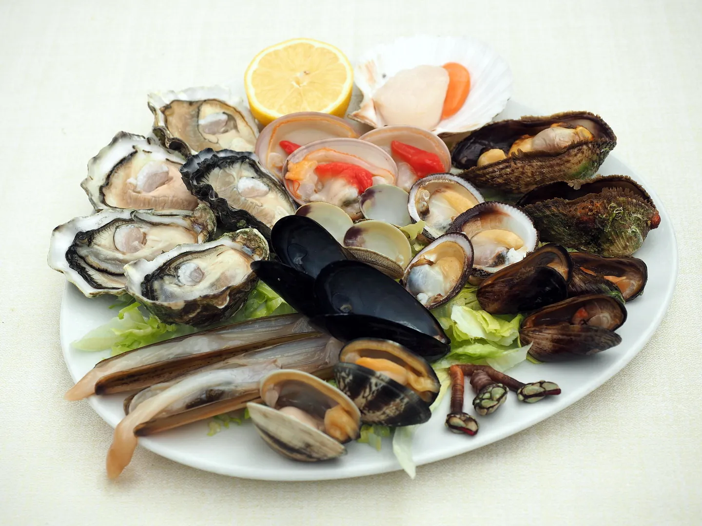 Misto di frutti di mare crudi